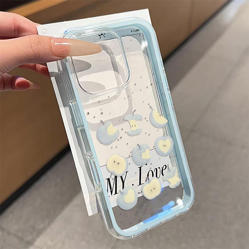 Phone Cases Blue - Милый синий чехол-накладка 2-в-1 с прозрачной