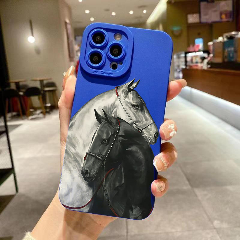 Phone Cases Vintage - Винтажные черно-белые чехлы с изображением лошади