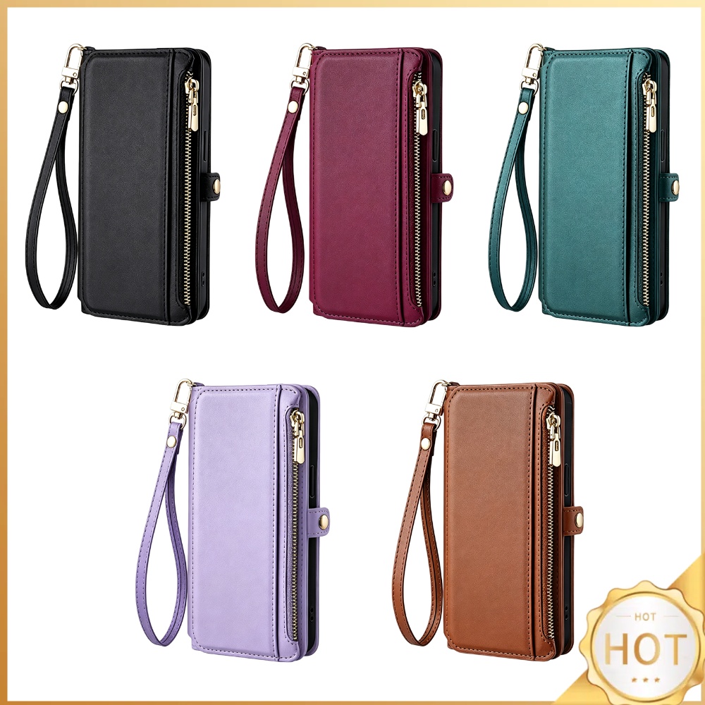 Leather Folio Wallet Case - Модный чехол-кошелек из ПУ для iPhone