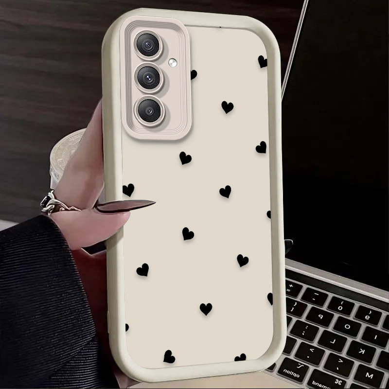 Черный чехол с сердечками и ба – обзор и цена Phone Cases A14 Samsung