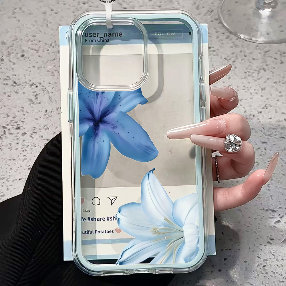 Прозрачный силиконовый чехол B – обзор и цена Phone Cases Blue